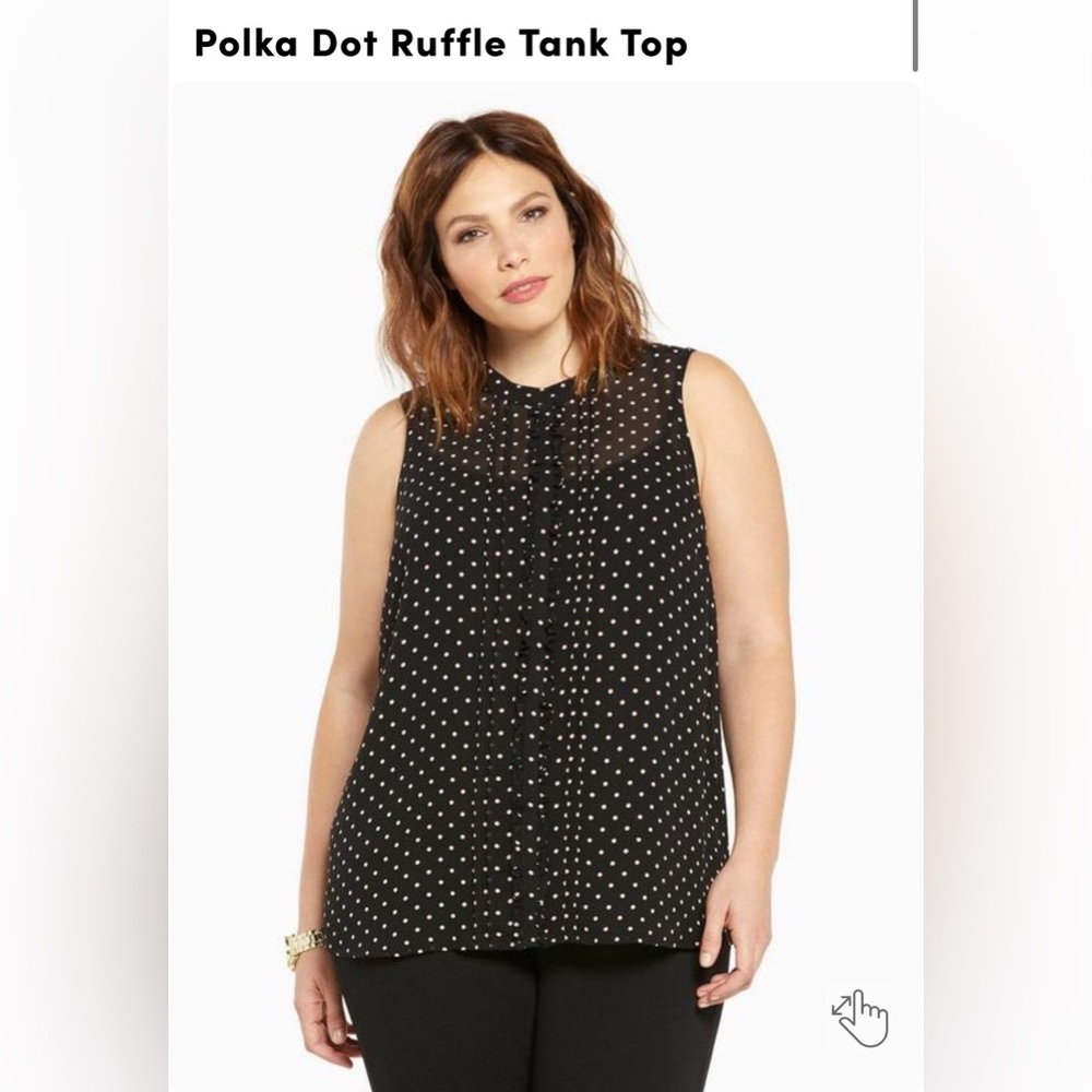 Red Polka Dot Ruffle Tank Top